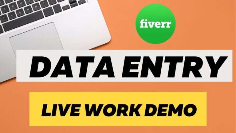 "Fiverr Data Entry Jobs from Home without Investment"