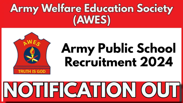 AWES Army Public School Teacher Recruitment 2024